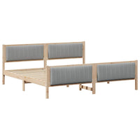 Struttura del Letto Marrone e grigio chiaro 200 x 200 cm