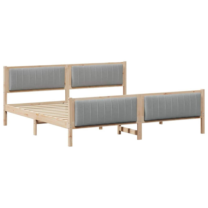 Struttura del Letto Marrone e grigio chiaro 200 x 200 cm