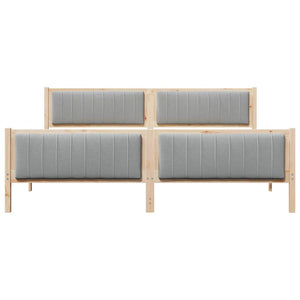 Struttura del Letto Marrone e grigio chiaro 200 x 200 cm