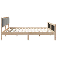 Struttura del Letto Marrone e grigio chiaro 200 x 200 cm