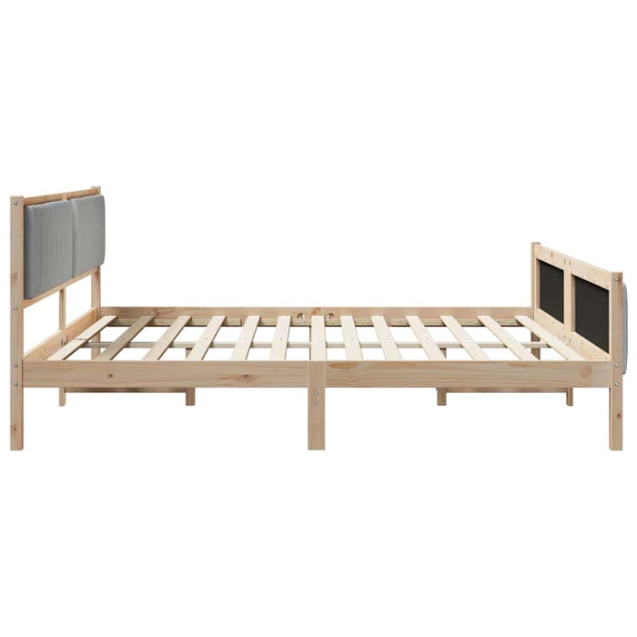 Struttura del Letto Marrone e grigio chiaro 200 x 200 cm