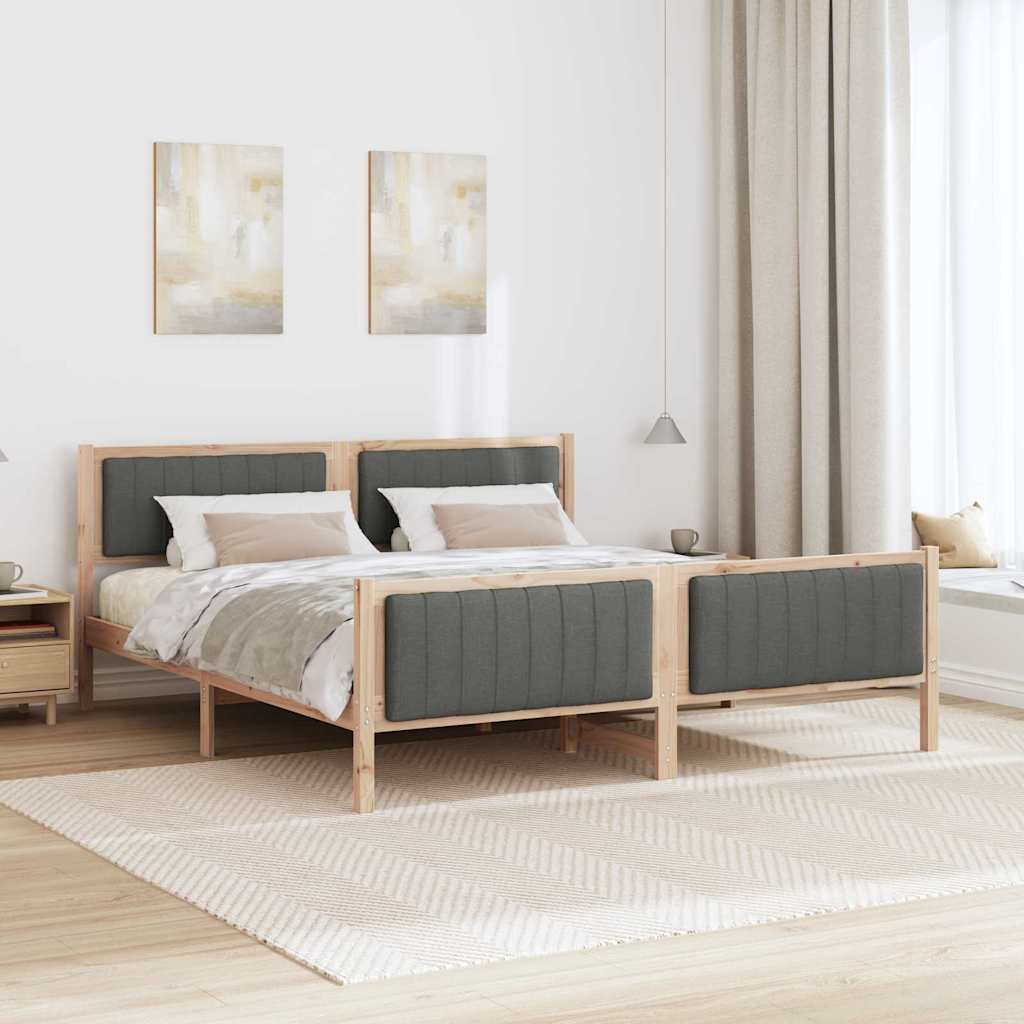 Struttura del Letto marrone e grigio scuro 180 x 200 cm