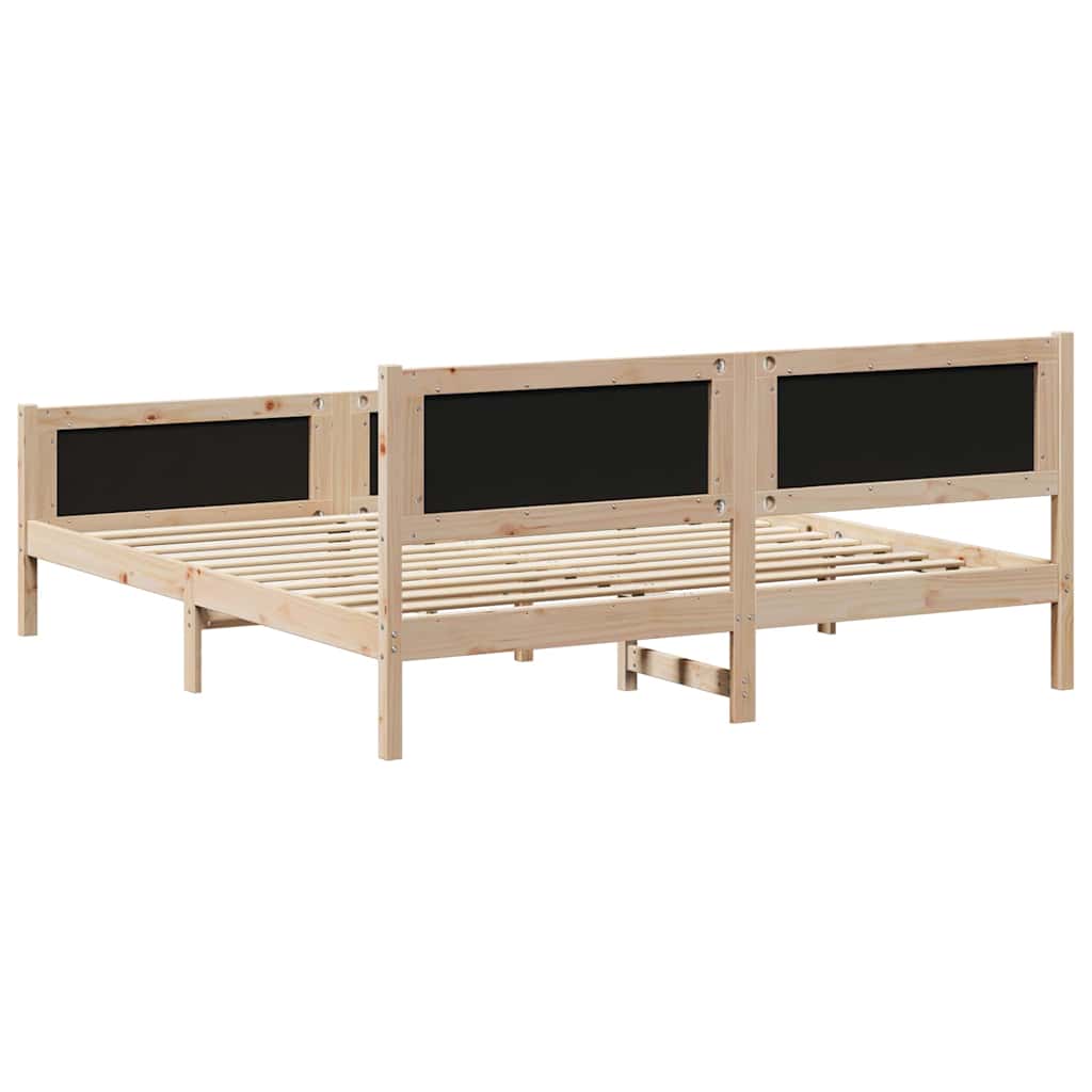 Struttura del Letto marrone e grigio scuro 180 x 200 cm