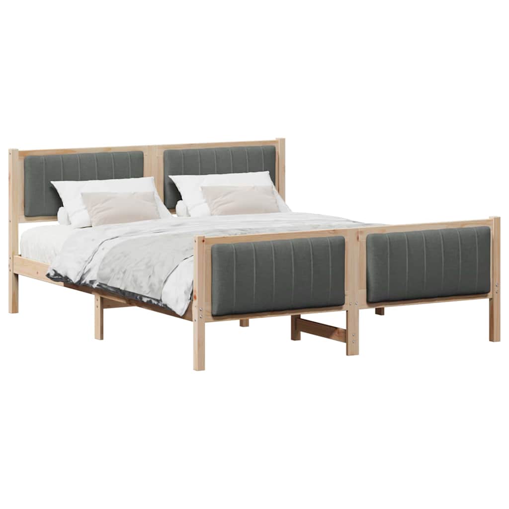 Struttura del Letto marrone e grigio scuro 160 x 200 cm