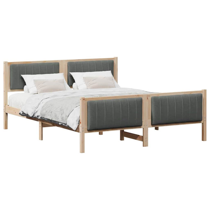 Struttura del Letto marrone e grigio scuro 160 x 200 cm