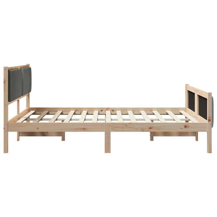 Struttura del Letto marrone e grigio scuro 160 x 200 cm