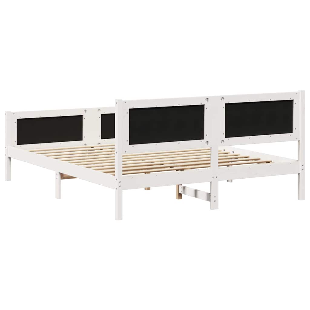 Struttura del Letto Bianco e grigio chiaro 160 x 200 cm