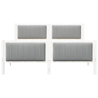 Struttura del Letto Bianco e grigio chiaro 160 x 200 cm