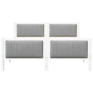 Struttura del Letto Bianco e grigio chiaro 160 x 200 cm