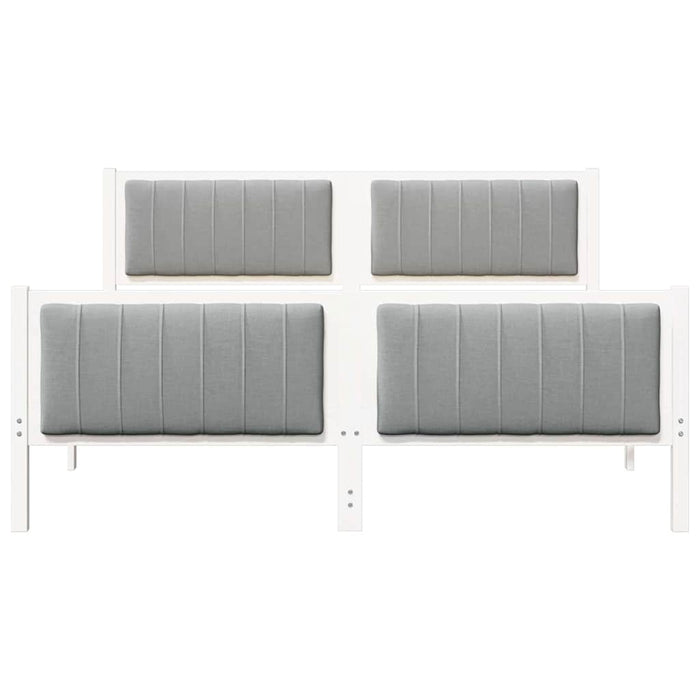 Struttura del Letto Bianco e grigio chiaro 160 x 200 cm