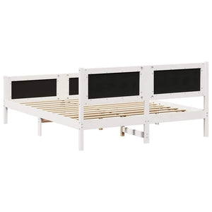 Struttura del Letto Bianco e grigio chiaro 150 x 200 cm