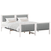 Struttura del Letto Bianco e grigio chiaro 150 x 200 cm