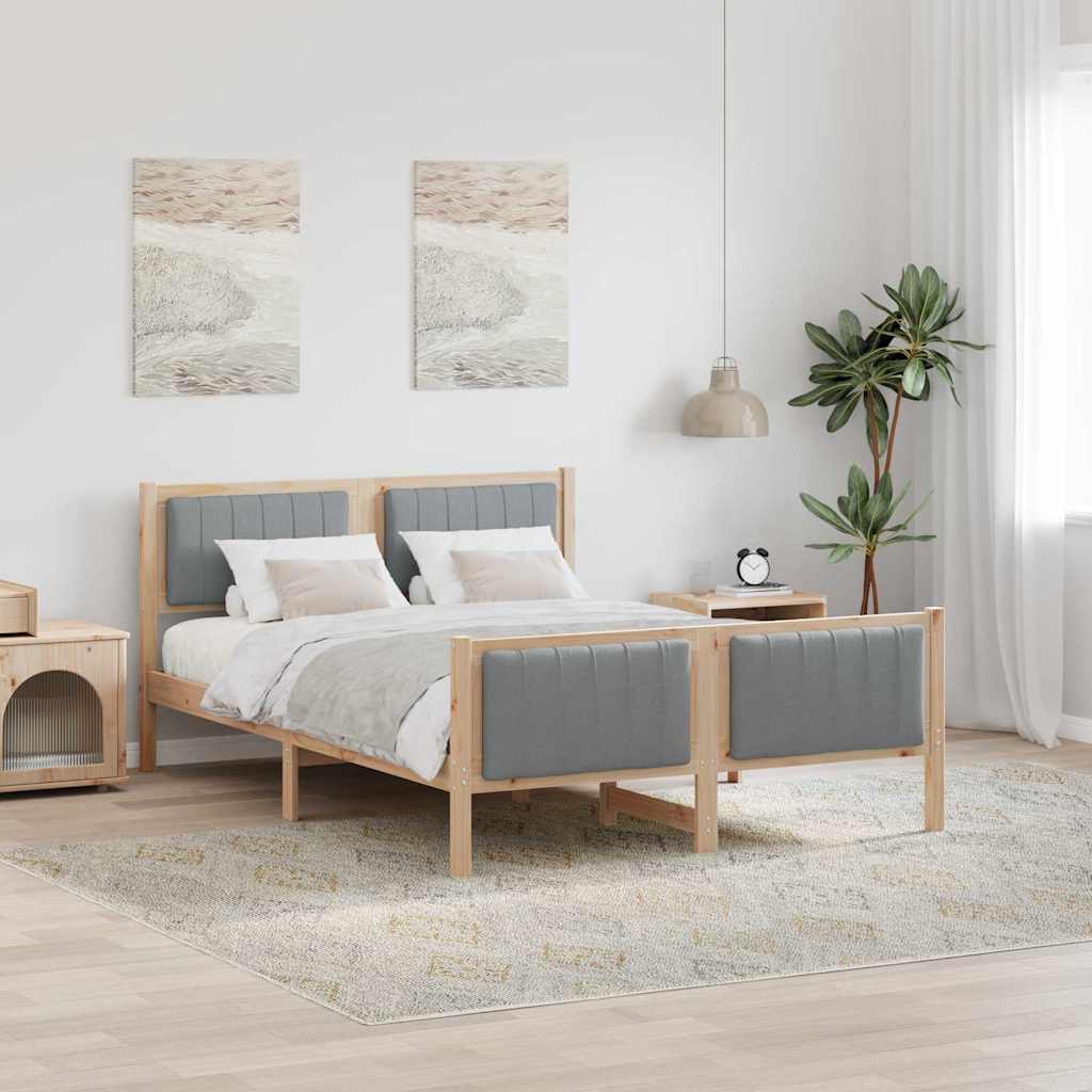 Struttura del Letto Marrone e grigio chiaro 140 x 200 cm