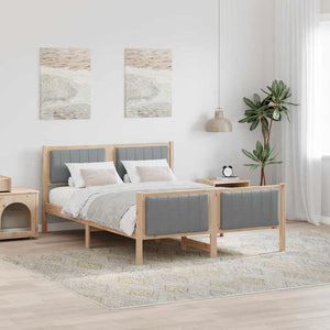 Struttura del Letto Marrone e grigio chiaro 140 x 200 cm