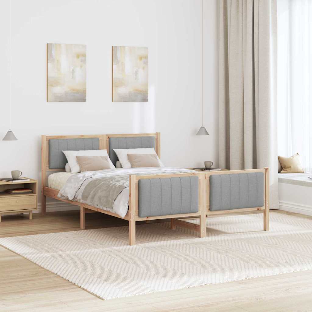 Struttura del Letto Marrone e grigio chiaro 140 x 200 cm