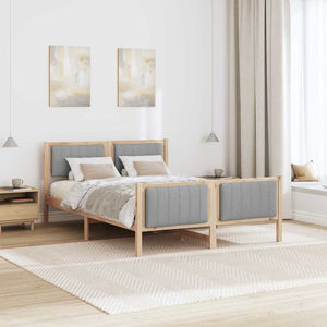 Struttura del Letto Marrone e grigio chiaro 140 x 200 cm