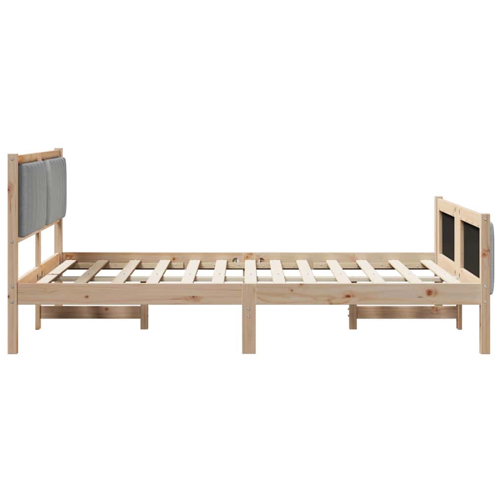 Struttura del Letto Marrone e grigio chiaro 140 x 200 cm