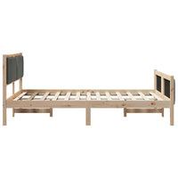 Struttura del Letto marrone e grigio scuro 140 x 200 cm