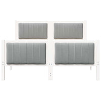Struttura del Letto Bianco e grigio chiaro 140 x 200 cm