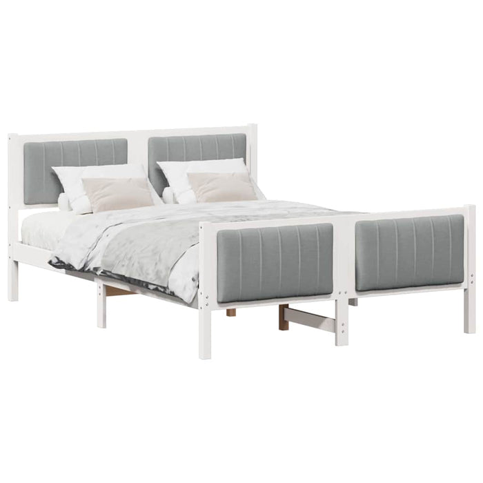 Struttura del Letto Bianco e grigio chiaro 140 x 200 cm