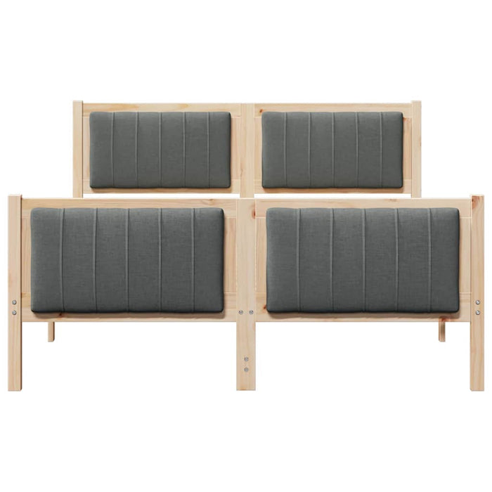 Struttura del Letto marrone e grigio scuro 140 x 190 cm