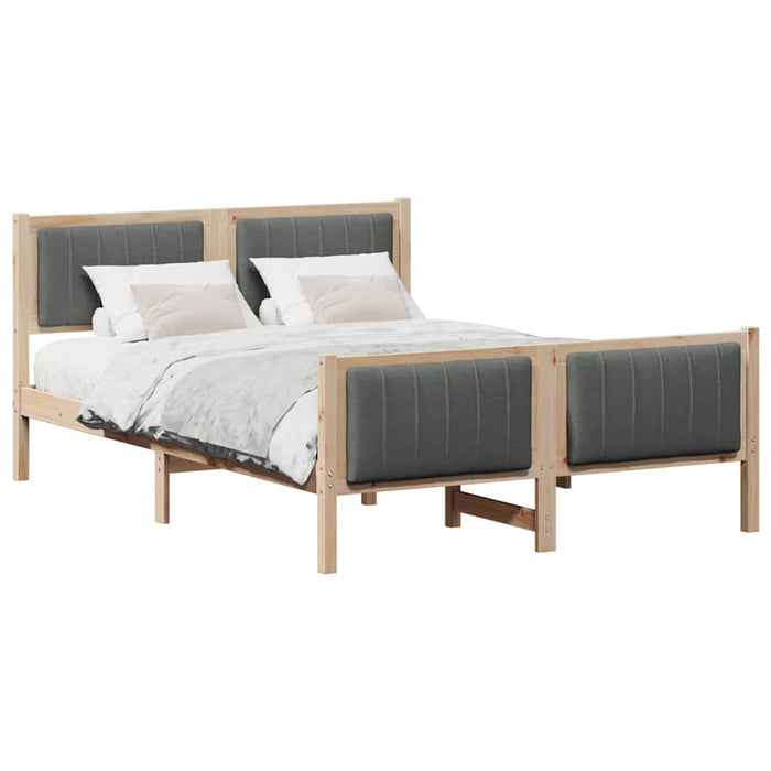 Struttura del Letto marrone e grigio scuro 140 x 190 cm