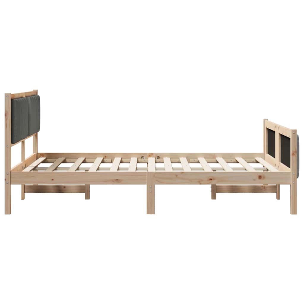 Struttura del Letto marrone e grigio scuro 140 x 190 cm