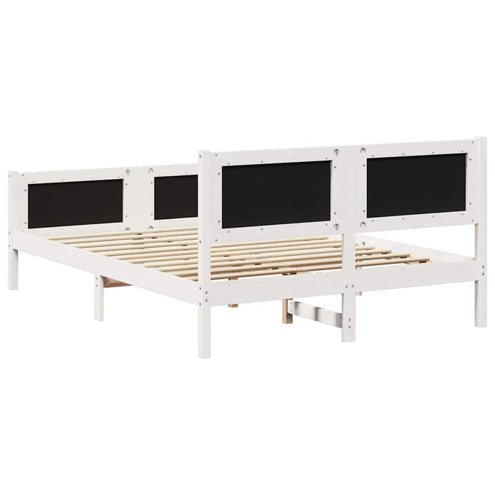 Struttura del Letto Bianco e grigio chiaro 140 x 190 cm