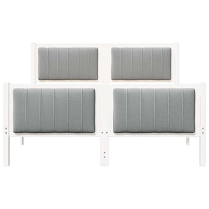 Struttura del Letto Bianco e grigio chiaro 140 x 190 cm