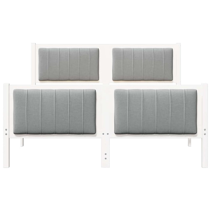 Struttura del Letto Bianco e grigio chiaro 140 x 190 cm