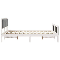 Struttura del Letto Bianco e grigio chiaro 140 x 190 cm