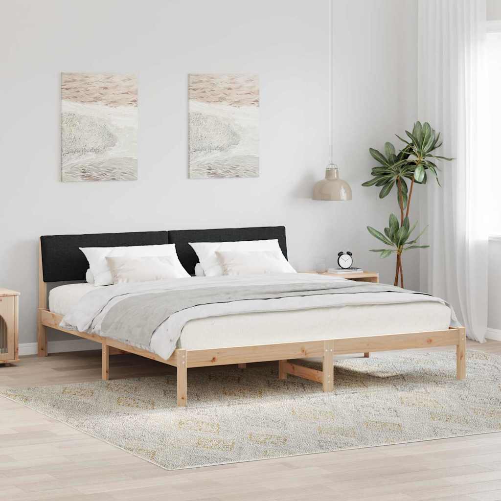 Struttura del Letto con testiera Marrone e nero 180 x 200 cm 3394335