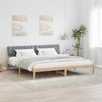 Struttura del Letto Marrone e grigio chiaro 200 x 200 cm