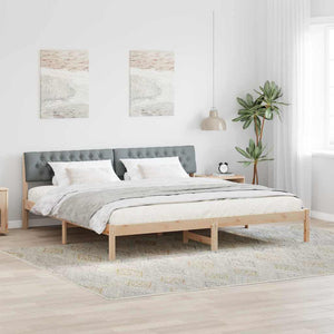 Struttura del Letto Marrone e grigio chiaro 200 x 200 cm