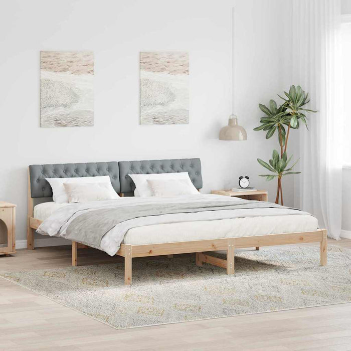 Struttura del Letto Marrone e grigio chiaro 180 x 200 cm 3394343