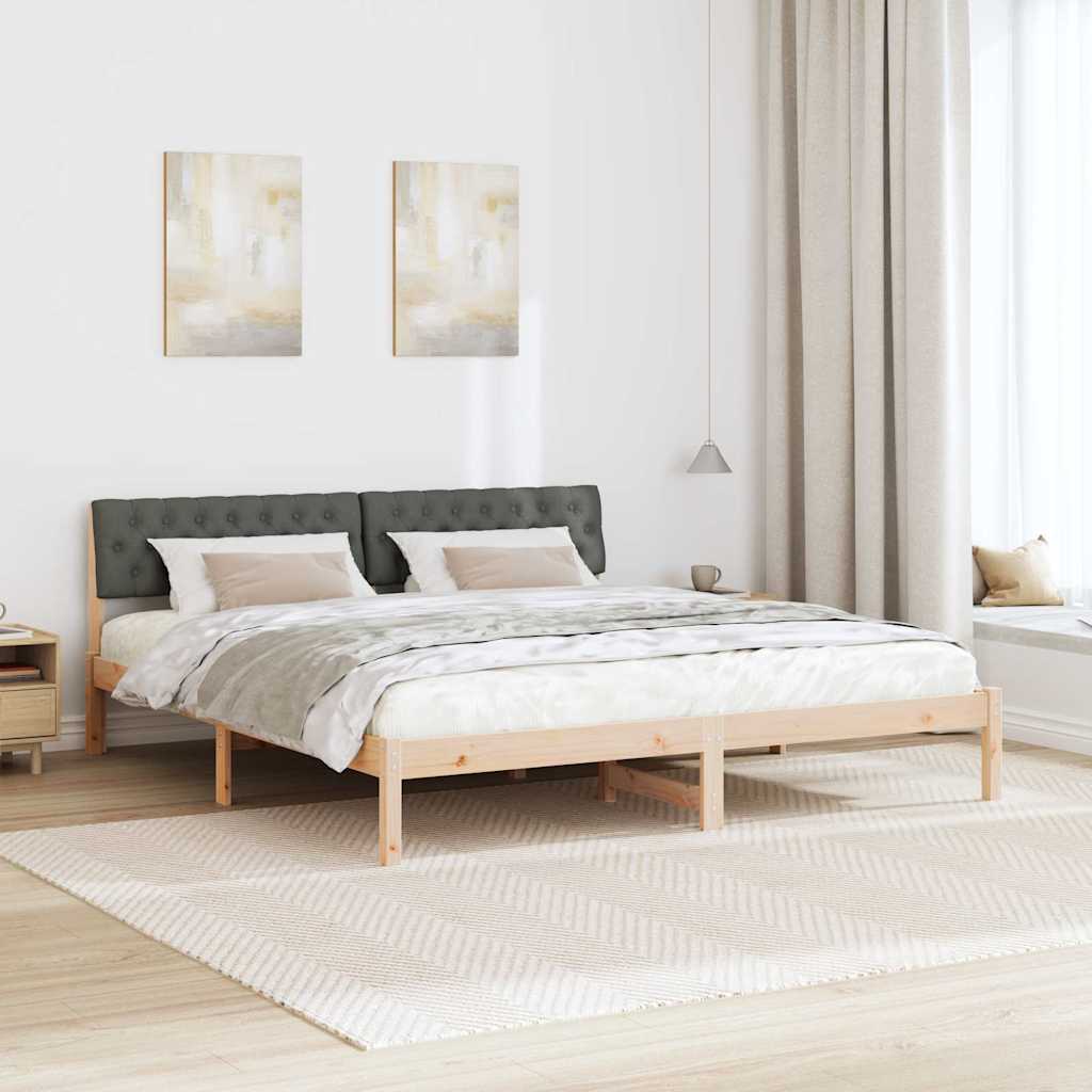 Struttura del Letto marrone e grigio scuro 180 x 200 cm