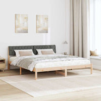 Struttura del Letto marrone e grigio scuro 180 x 200 cm