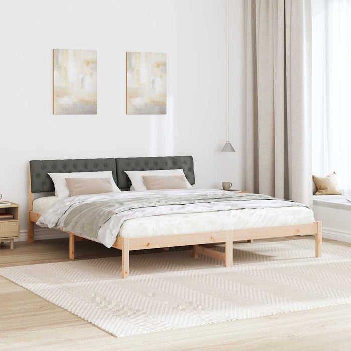 Struttura del Letto marrone e grigio scuro 180 x 200 cm