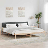 Struttura del Letto marrone e grigio scuro 200 x 200 cm 3394349