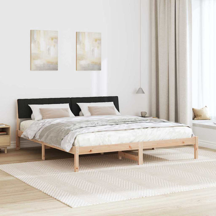 Struttura del Letto con testiera Marrone e nero 180 x 200 cm 3394355