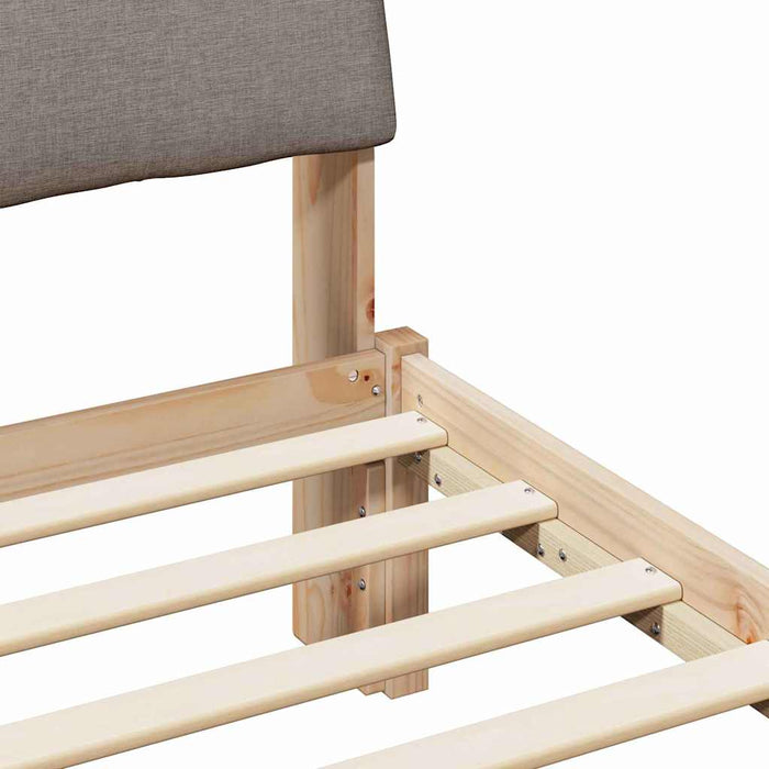 Struttura del letto con testiera-Giroletto con Testiera Marrone e taupe 160 x 200 cm 250809