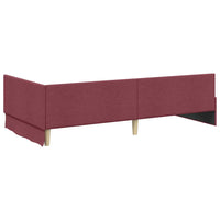 Struttura Letto Angolare con Materasso 2 pcs Rosso Tessuto 3393584