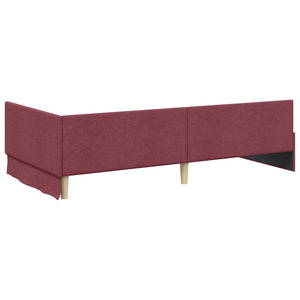 Struttura Letto Angolare con Materasso 2 pcs Rosso Tessuto 3393584