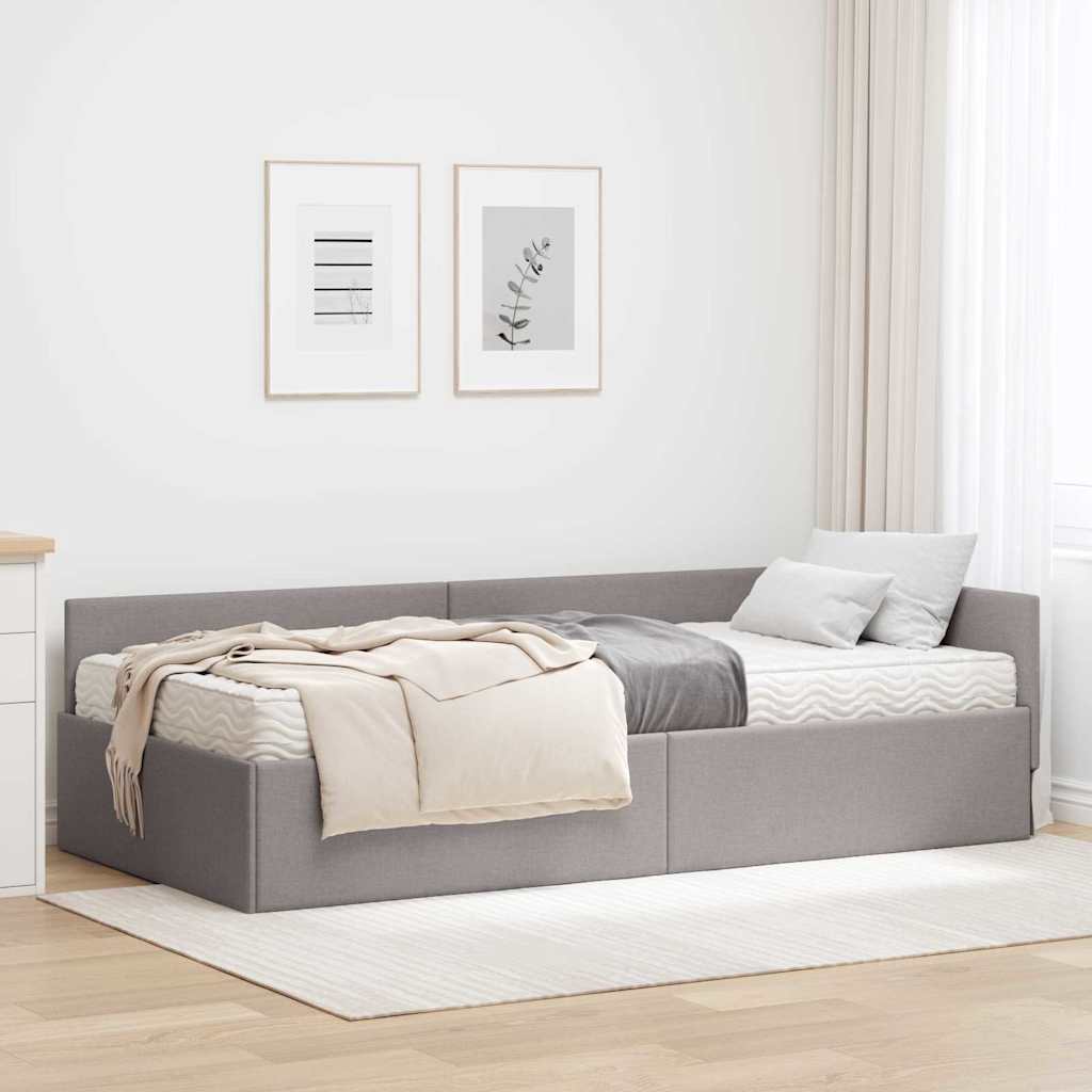 Struttura Letto Angolare con Materasso 2 pcs Talpa Tessuto 3393586