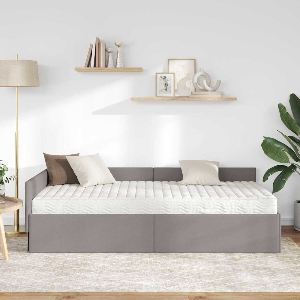 Struttura Letto Angolare con Materasso 2 pcs Talpa Tessuto 3393586