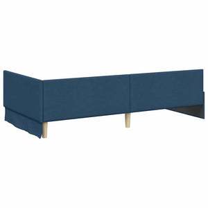 Struttura Letto Angolare con Materasso Altro 2 pcs Blu Tessuto 3393596