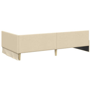 Struttura Letto Angolare con Materasso 2 pcs Crema Tessuto 3393603