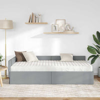 Struttura Letto Angolare con Materasso 2 pcs Grigio chiaro 3393605