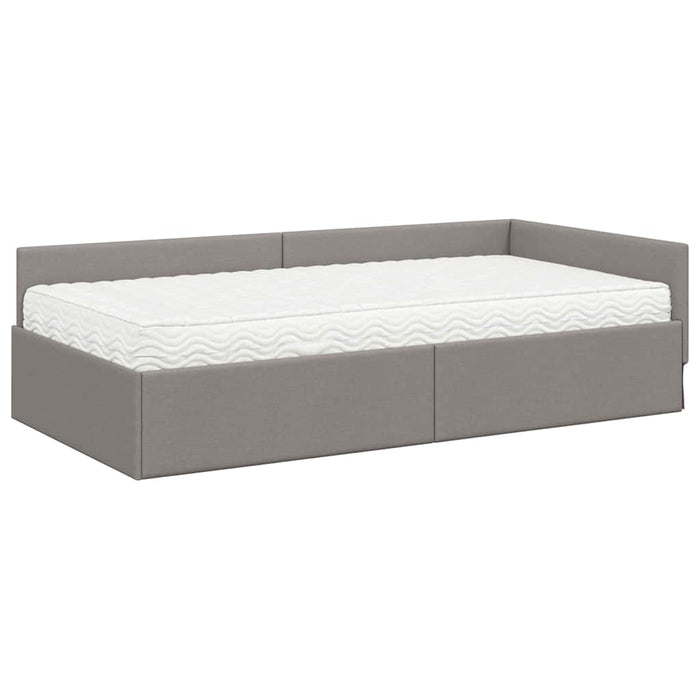 Struttura Letto Angolare con Materasso 2 pcs Talpa Tessuto 3393610