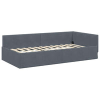 Struttura Letto Angolare con Materasso 2 pcs Grigio Velluto 3393635